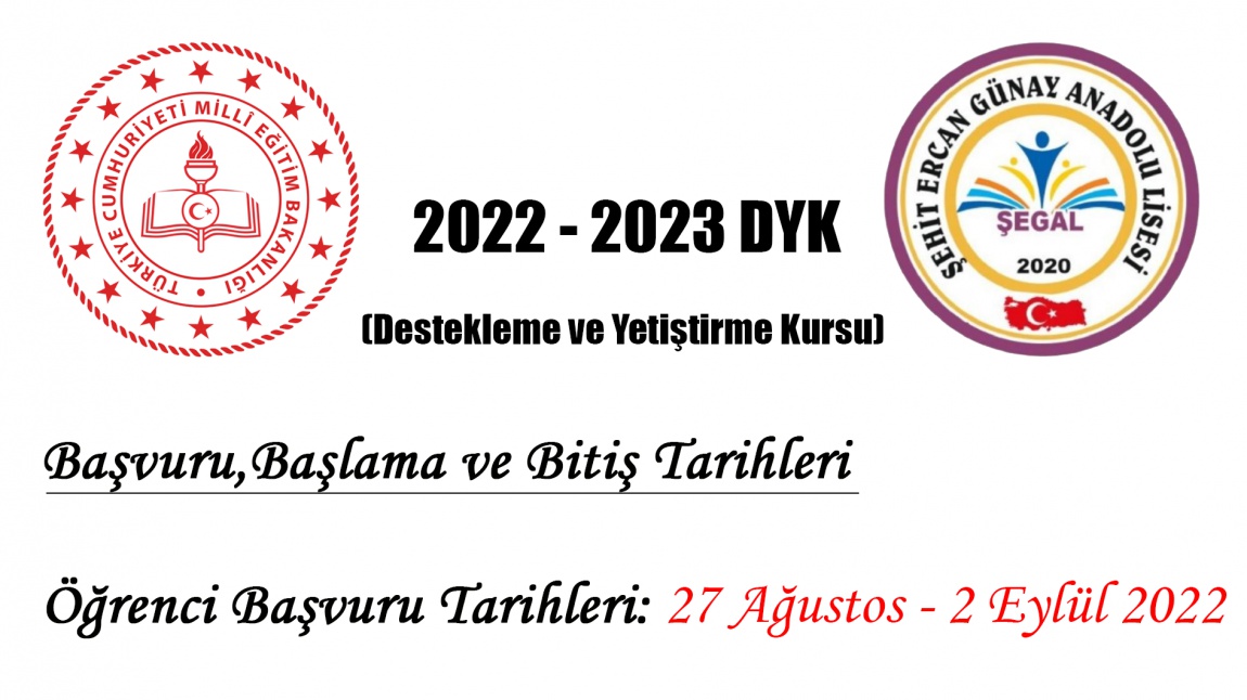 2022 - 2023 DYK Başvuru Tarihleri